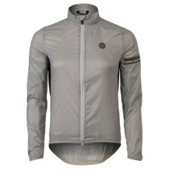 Damska kurtka rowerowa wiatroszczelna Essential szara. Szare kurtki damskie Agu, xl, bez wzorów, z materiału, bez kaptura. Za 318.65 zł.