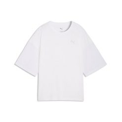 Damska koszulka oversize HER PUMA. Białe bluzki sportowe damskie Puma, bez wzorów, bez ramiączek. Za 149.00 zł.