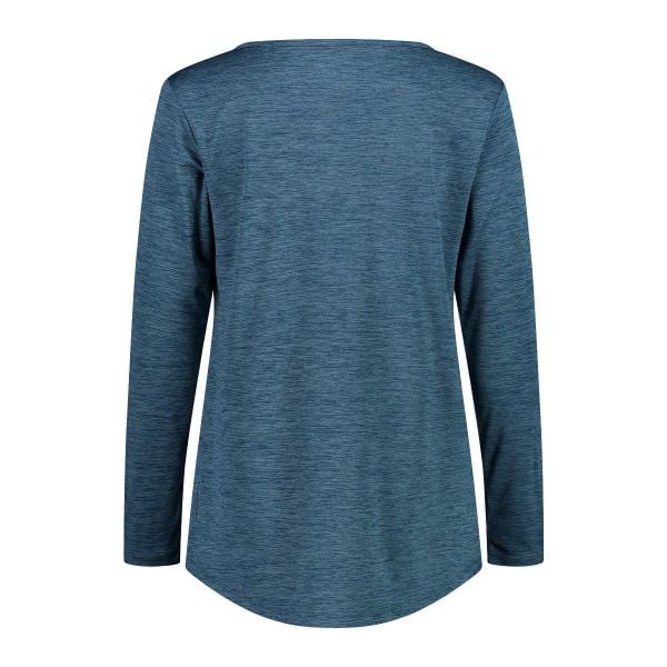 Koszulka damska turystyczna CMP 33N5596. Niebieskie bluzki sportowe damskie CMP, xl, bez kołnierzyka, bez ramiączek. W wyprzedaży za 99.99 zł.