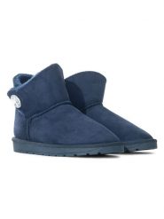 ISLAND BOOT Botki zimowe "Dona" w kolorze niebieskim rozmiar: 40. Niebieskie botki damskie Island Boot, na zimę, bez obcasa, bez zapięcia. Za 170.95 zł.