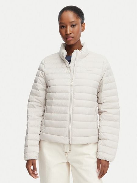 Calvin Klein Kurtka puchowa LV044G502G Beżowy jasny Regular Fit. Brązowe kurtki damskie CALVIN KLEIN, xs, bez wzorów, z puchu, bez kaptura. Za 849.99 zł.