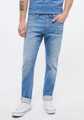 MUSTANG OREGON TAPERED MĘSKIE SPODNIE JEANSOWE 1013682 5000 583. Spodnie materiałowe męskie Mustang, bez wzorów, z jeansu. Za 239.99 zł.
