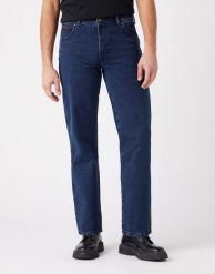 MĘSKIE SPODNIE JEANSOWE WRANGLER TEXAS COALBLUE STONE W121YN29H 112144746. Spodnie materiałowe męskie Wrangler, bez wzorów, z jeansu. Za 199.99 zł.