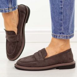 Brązowe mokasyny damskie Vinceza 62335. Brązowe mokasyny damskie VINCEZA, z jeansu. Za 179.00 zł.