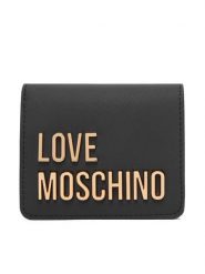 LOVE MOSCHINO Portfel JC5612PP1PKD0000 Czarny. Czarne portfele damskie Love Moschino, bez wzorów, ze skóry. Za 359.99 zł.