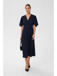 Kaffe Sukienka w kolorze granatowym rozmiar: 36. Niebieskie sukienki damskie Kaffe, bez wzorów, bez kołnierzyka, bez ramiączek, midi. Za 195.99 zł.