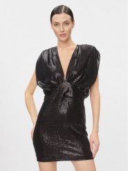 Rinascimento Sukienka koktajlowa CFC0116365003 Czarny Regular Fit. Czarne sukienki damskie RINASCIMENTO, xs, bez wzorów, z syntetyku, wizytowe, bez kołnierzyka, bez ramiączek. Za 319.99 zł.