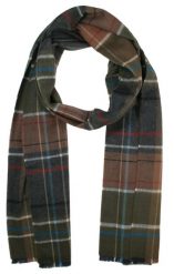 Szalik Miękki Zielono-Beżowy w Kratkę, Męski V.Fraas -Cashmink. Szare szaliki męskie V. Fraas, bez wzorów, z materiału. Za 59.00 zł.