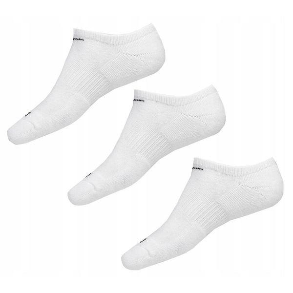Skarpety stopki Nike Dri-FIT 3 pary białe. Białe skarpetki damskie Nike, bez wzorów. Za 71.00 zł.