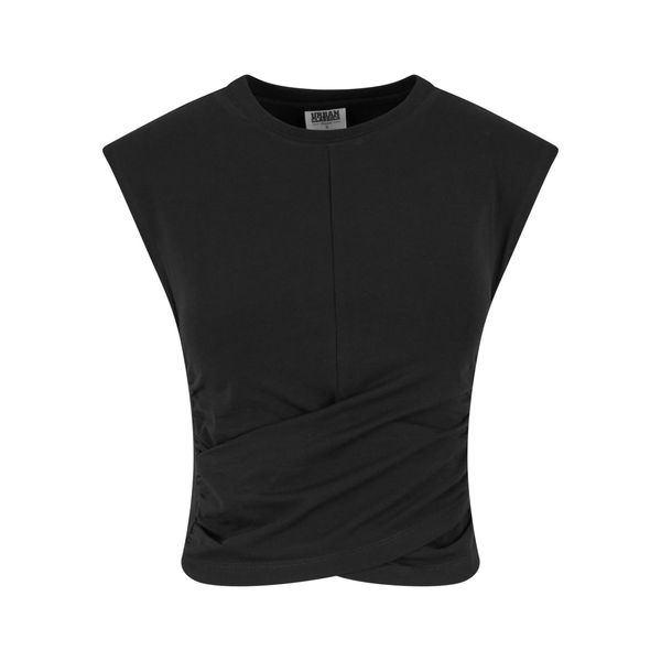 Krótkie topy damskie Urban Classics Wrapped. Czarne topy damskie Urban Classics, bez wzorów, bez kołnierzyka. Za 175.50 zł.