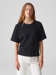 OPUS Koszulka w kolorze czarnym rozmiar: 38. Czarne t-shirty damskie Opus, bez wzorów, bez kołnierzyka. Za 100.99 zł.