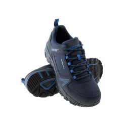 Buty softshell Hi-Tec Hapiter Low WP męskie. Czarne buty trekkingowe męskie Hi-tec, z softshellu, bez zapięcia, trekkingowe. W wyprzedaży za 99.00 zł.