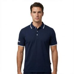 Męska Koszulka Polo Krótki Rękaw Tenis Kluczowe Cechy Niebiesko-Biała. Białe koszulki polo męskie Legea, m, bez wzorów, z bawełny, bez ramiączek. Za 64.00 zł.