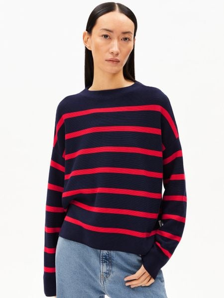 ARMEDANGELS sweter z dzianiny - Merinaa Kobiety Bawełna niebieski, XS. Niebieskie swetry klasyczne damskie ARMEDANGELS, xs, z bawełny, bez kołnierzyka. Za 229.95 zł.