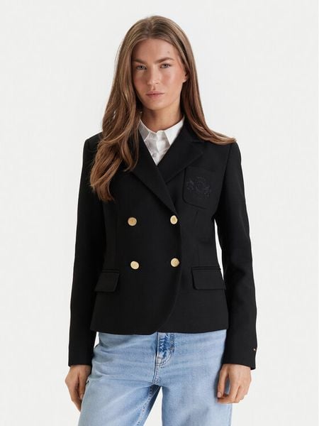 Tommy Hilfiger Marynarka WW0WW48696 Czarny Regular Fit. Czarne marynarki i żakiety damskie Tommy Hilfiger, bez wzorów, z syntetyku. Za 949.99 zł.