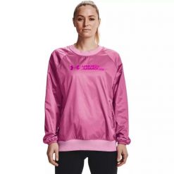 Bluza damska Under Armour Recover Woven Shine Crew. Czerwone bluzy bez kaptura damskie Under Armour. Za 129.99 zł.