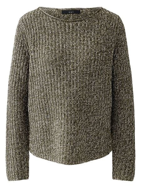 Oui Sweter w kolorze oliwkowo-jasnoróżowym rozmiar: 40. Brązowe swetry klasyczne damskie Oui, ze splotem, bez kołnierzyka. Za 266.03 zł.