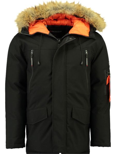 Geographical Norway Parka "Arnold" w kolorze czarnym rozmiar: L. Czarne parki męskie Geographical Norway, l, bez wzorów. Za 291.51 zł.