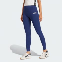 Legginsy Essentials Linear Cotton. Białe legginsy damskie Adidas, s, bez wzorów. Za 119.00 zł.