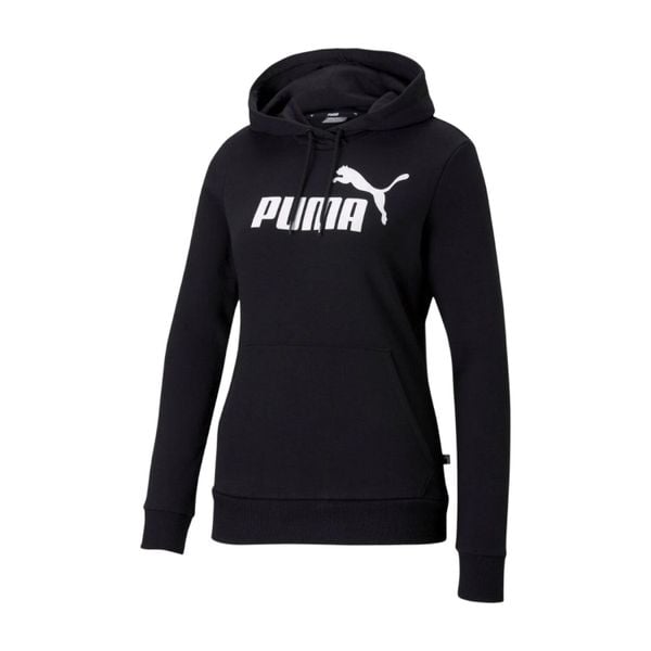 Damska Bluza Z Kapturem Z Logo Essentials. Czarne bluzy z kapturem damskie Puma. Za 271.99 zł.