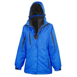 Kurtka Damska Journey 3 W 1. Czarne kurtki damskie RESULT, m, bez wzorów, z materiału, z kapturem. Za 402.99 zł.