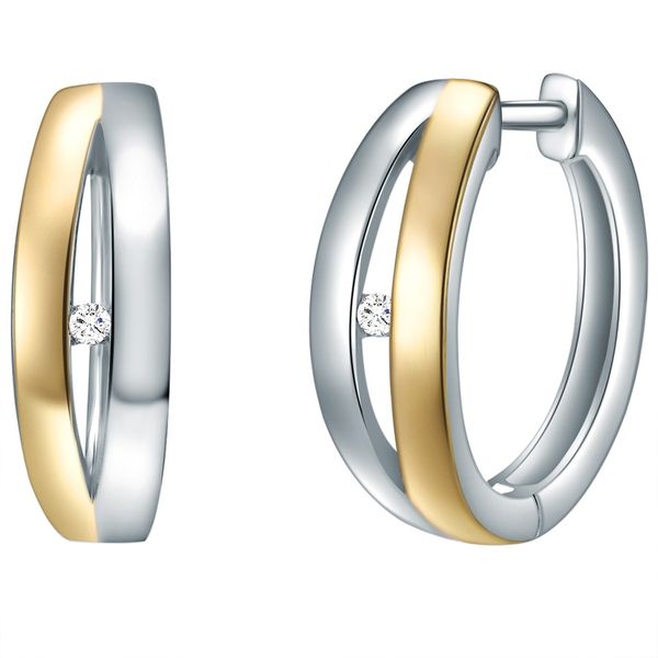 Lulu & Jane Srebro wysokiej pr óby Brylant Kolczyki koła 1 ct Damski. Białe kolczyki damskie Lulu & Jane, z brylantem, srebrne. Za 259.99 zł.