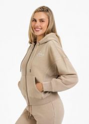 Bluza rozpinana z kapturem damska Pitbull Washed Manzanita. Brązowe bluzy sportowe damskie PITBULL, na lato, s, bez wzorów, z bawełny, bez ramiączek, z kapturem. Za 249.00 zł.