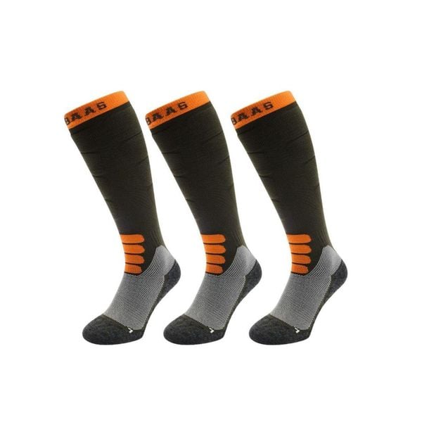 Skarpety narciarskie - wełna merino Pro - 3 pary - oliwkowo-zielone. Zielone skarpetki damskie POEDERBAAS, bez wzorów, z wełny. W wyprzedaży za 307.92 zł.