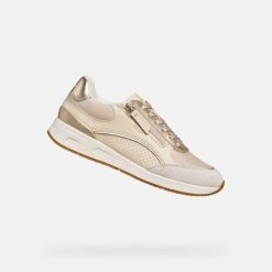 Buty GEOX D BULMYA Beżowy. Brązowe obuwie treningowe damskie Geox, do biegania. Za 323.99 zł.