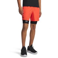 Spodenki krótkie męskie Under Armour Vanish Woven 6in Shorts. Brązowe szorty męskie Under Armour, bez wzorów, sportowe. Za 104.99 zł.
