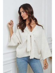 So Cachemire Sweter "Chiwel" w kolorze kremowym rozmiar: S. Brązowe swetry klasyczne damskie So Cachemire, s, z wełny, bez kołnierzyka. Za 209.33 zł.