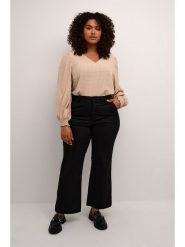 KAFFE curve Spodnie w kolorze czarnym rozmiar: 44. Czarne spodnie materiałowe damskie KAFFE curve, bez wzorów, z materiału. Za 248.58 zł.