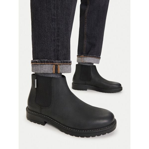 Sztyblety Guess Jeans. Czarne sztyblety męskie Guess Jeans, z jeansu, bez zapięcia. Za 299.99 zł.