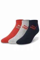 Skarpetki stopki męskie Puma 3-PAK. Czerwone skarpetki męskie Puma, bez wzorów, z bawełny. Za 26.90 zł.