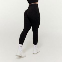Legginsy damskie fitness bezszwowe FLO. Szare legginsy damskie GYMBEAM, m, bez wzorów, z elastanu. Za 110.90 zł.