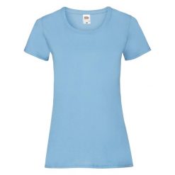 T-shirt Fruit Of The Loom Valueweight damski niebieski Cielo. Białe t-shirty damskie Fruit of the Loom, s, bez wzorów, z bawełny, bez kołnierzyka. Za 126.99 zł.