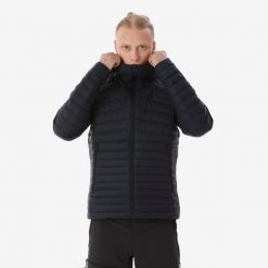 Kurtka trekkingowa męska puchowa Xplore. Niebieskie kurtki męskie SIMOND, na zimę, l, bez wzorów, z bawełny, klasyczne, z kapturem. Za 289.99 zł.
