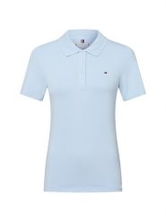 Tommy Hilfiger koszulka polo Kobiety Bawełna niebieski, L. Niebieskie topy sportowe damskie Tommy Hilfiger, l, bez wzorów, z bawełny, bez ramiączek. Za 349.95 zł.