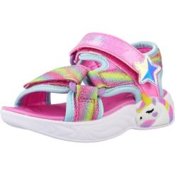 Sandały SKECHERS UNICORN DREAMS SANDAL- DREAMY Rose. Czerwone sandały męskie Skechers, z materiału, bez zapięcia. Za 179.99 zł.