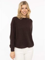 Zwillingsherz Sweter "Blogger" w kolorze brązowym rozmiar: M. Brązowe swetry klasyczne damskie Zwillingsherz, m, z kaszmiru, bez kołnierzyka. Za 504.95 zł.