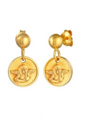 Elli Damskie kolczyki zatyczka aniołek frędzel w 925 Sterling Silver Kolczyki 1 ct. Szare kolczyki damskie Elli, srebrne. Za 178.99 zł.