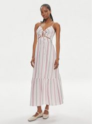 Pepe Jeans Sukienka letnia Diana PL953496 Kolorowy Regular Fit. Sukienki damskie Pepe Jeans, na lato, xs, bez wzorów, z jeansu, bez kołnierzyka, bez ramiączek. Za 309.99 zł.
