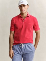Gant koszulka polo piqué Mężczyźni Bawełna (100%) czerwony, XXL. Czerwone koszulki polo męskie Gant, m, bez wzorów, z bawełny, bez ramiączek. Za 379.95 zł.