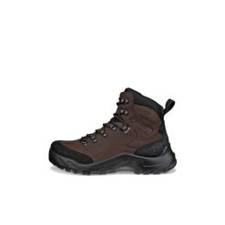 Buty trekkingowe o średniej cholewce Ecco. Brązowe buty trekkingowe męskie ECCO, z materiału, bez zapięcia, trekkingowe. Za 993.00 zł.