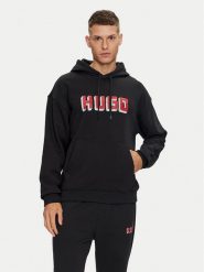 Hugo Bluza Diqerio 50516655 Czarny Relaxed Fit. Czarne bluzy bez kaptura męskie Hugo, m, z bawełny. Za 309.99 zł.