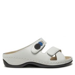 Klapki Berkemann. Białe klapki damskie Berkemann, bez wzorów, bez obcasa. Za 399.99 zł.