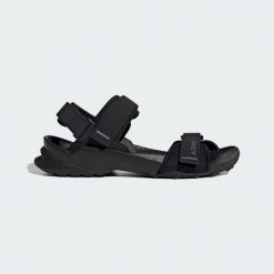 Sandały Terrex Hydroterra. Czarne sandały damskie Adidas, bez wzorów, z gumy, bez obcasa. Za 239.00 zł.