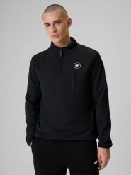 4F Bluza relaxed bez kaptura męska - czarna L. Czarne bluzy bez kaptura męskie 4f, l. Za 199.99 zł.