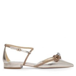 Baleriny Eva Minge. Żółte baleriny damskie Eva Minge, bez wzorów, bez obcasa. Za 169.99 zł.