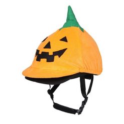 Czapka do kasku jeździeckiego QHP Halloween. Brązowe czapki męskie QHP, bez wzorów, z materiału. Za 219.50 zł.